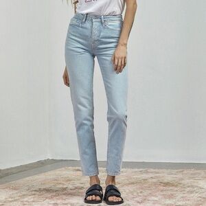 Outland Denim Lucy High Rise Relaxed Jeans Size 28 Blossom‎ Blue Organic Cotton